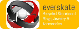 Recycled Skateboard Rings, Jewelry & Accessories